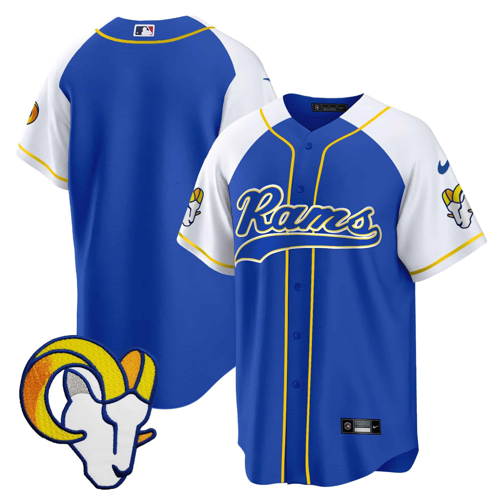 Men Los Angeles Rams Blank Blue 2024 Nike Baseball NFL Jersey->indianapolis colts->NFL Jersey
